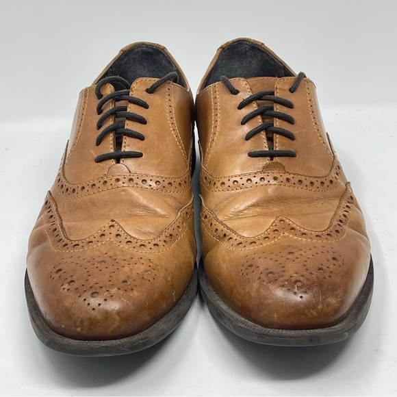 Cole Haan Ross Dustin Shoes Mens 12 M Brown Leather Wingtip Oxford Casual - Picture 6 of 14